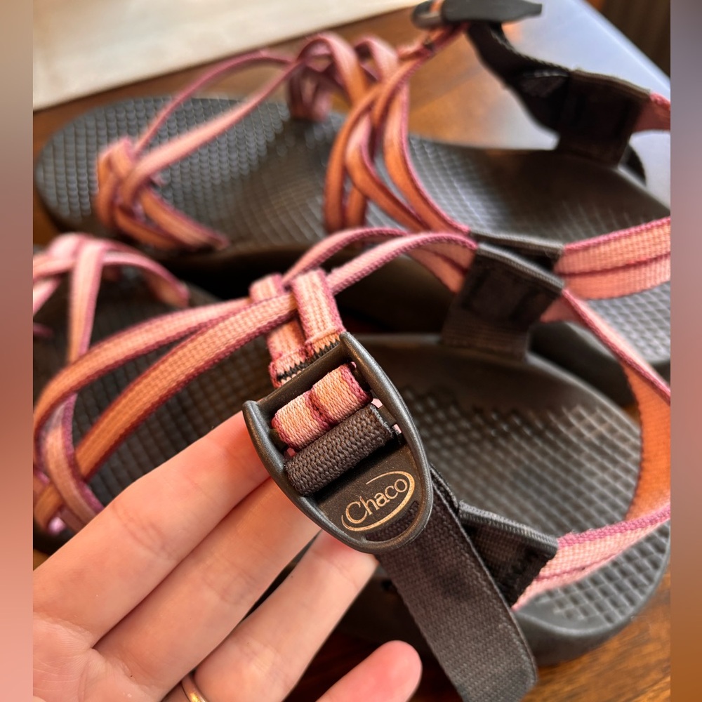 Chaco ZX2 Pink/Purple Duel Strap Sandals - Picture 3 of 6
